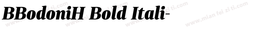 BBodoniH Bold Itali字体转换
